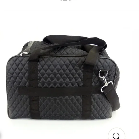 Cloak & Dawggie Medium Diamond Quilt Dog Carrier Purse Black